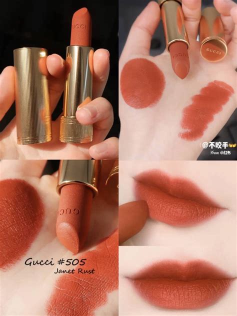 gucci janet rust satin|Gucci beauty janet rust 505.